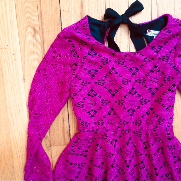 Girls Pink Lace Dress Sz 7 - Picture 2 of 5